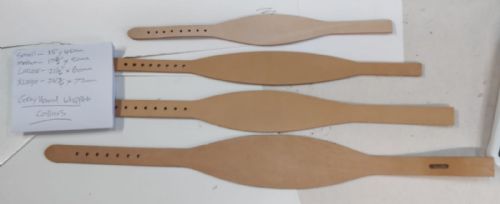Greyhound / Whippet Dog Collar Blanks - Wide - Nat Veg Tan - 4 Sizes (X-Large, 10)